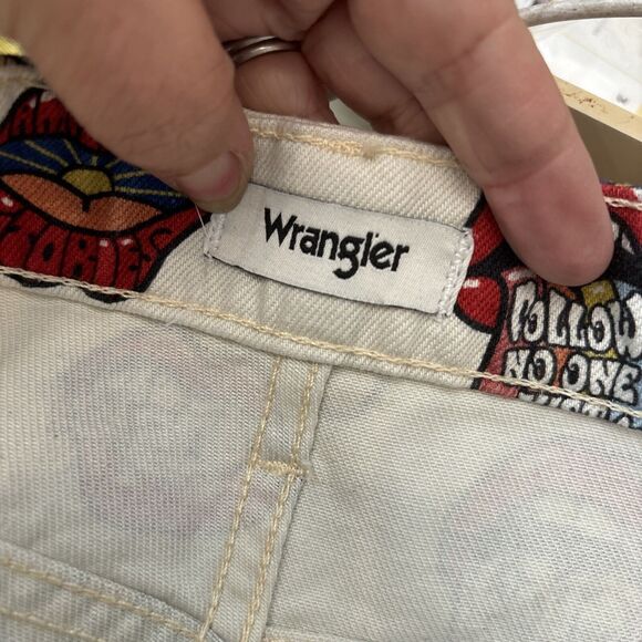 Wrangler Barrel 652 Read My Lips Jeans Women 29x31” New Cotton Zip Pockets Logo - Picture 7 of 16